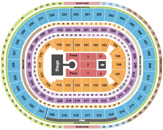 seating chart for United Center - Weezer - eventticketscenter.com