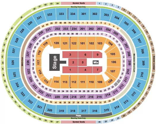 seating chart for United Center - Wu-Tang Clan - eventticketscenter.com