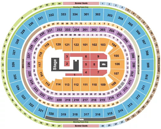 seating chart for United Center - XG - eventticketscenter.com