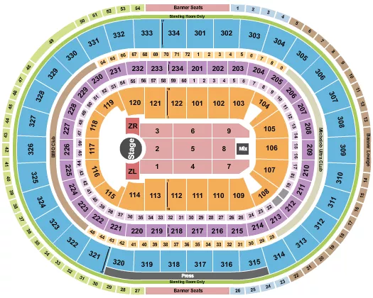 seating chart for United Center - Zayn - eventticketscenter.com