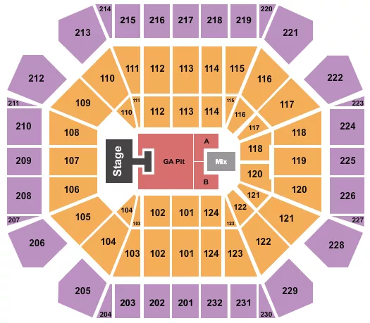 seating chart for United Supermarkets Arena - Ella Langley - eventticketscenter.com