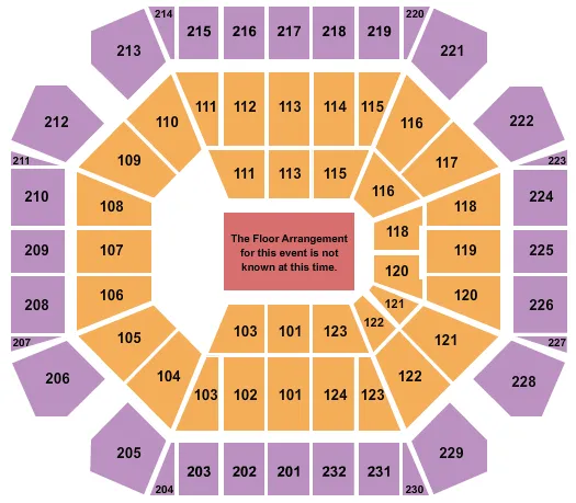 seating chart for United Supermarkets Arena - Generic Floor - eventticketscenter.com
