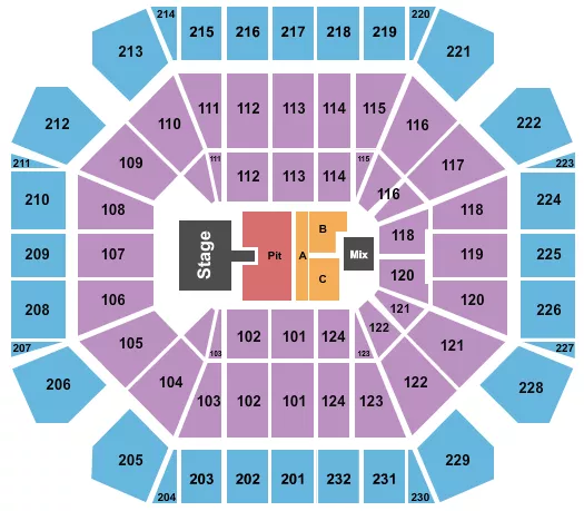 seating chart for United Supermarkets Arena - Jon Pardi - eventticketscenter.com