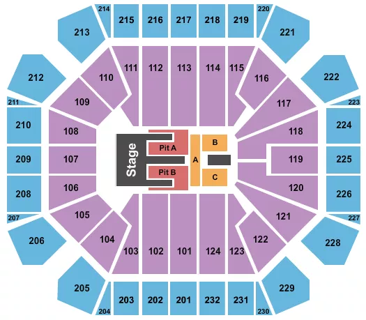 seating chart for United Supermarkets Arena - Kane Brown - eventticketscenter.com