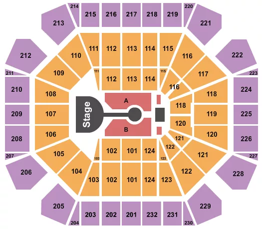 seating chart for United Supermarkets Arena - Lauren Daigle - eventticketscenter.com