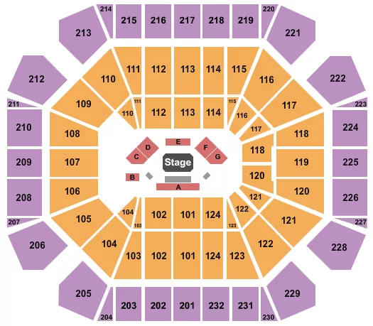 seating chart for United Supermarkets Arena - Power Slap - eventticketscenter.com