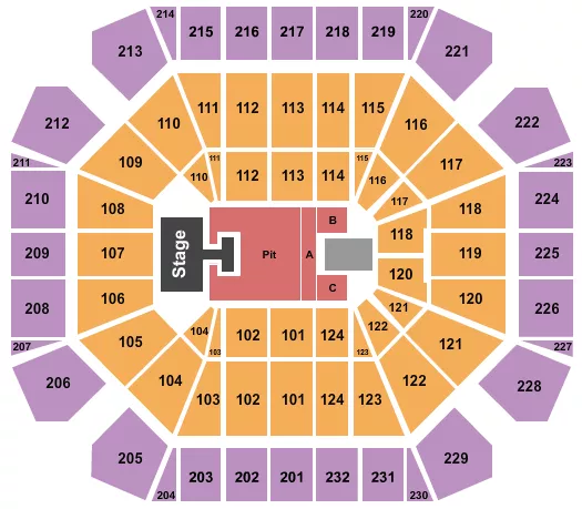 seating chart for United Supermarkets Arena - Riley Green - eventticketscenter.com