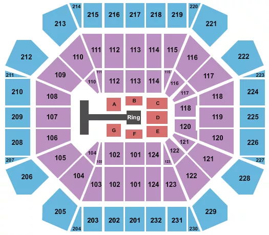 seating chart for United Supermarkets Arena - WWE - eventticketscenter.com