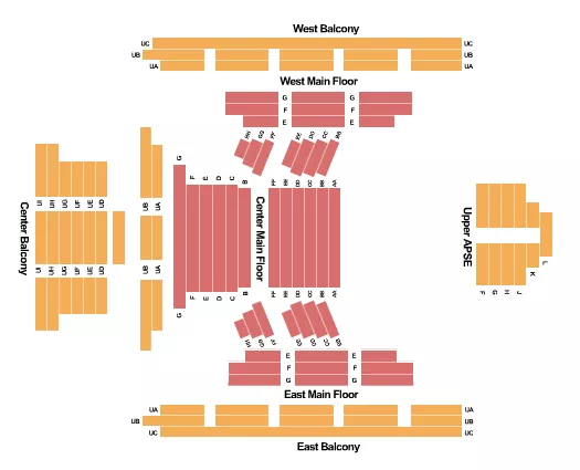 seating chart for Universal Preservation Hall - Endstage 2 - eventticketscenter.com