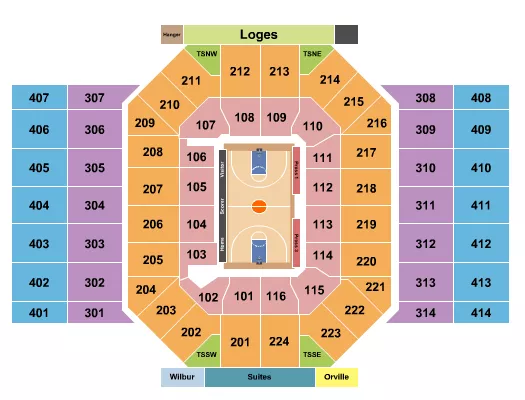 seating chart for University Of Dayton Arena - Basketball 2 - eventticketscenter.com