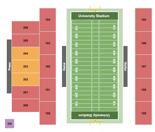 Football Seating Map