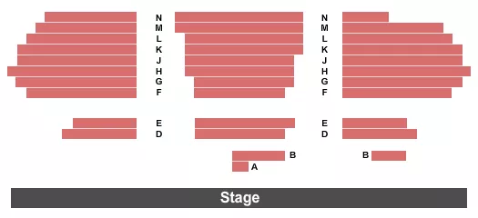 seating chart for University of Michigan - Flint Theatre - Endstage 2 - eventticketscenter.com