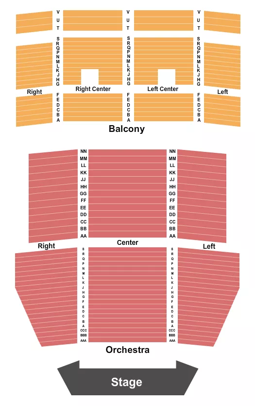 seating chart for Uptown Theater - KC - Endstage 2 - eventticketscenter.com