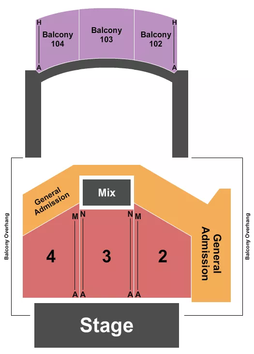 seating chart for Uptown Theatre Minneapolis - Endstage RSV/GA - eventticketscenter.com