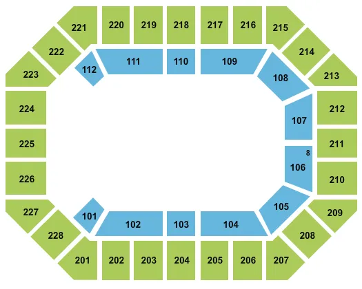 seating chart for Alliant Energy PowerHouse - Open Floor - eventticketscenter.com