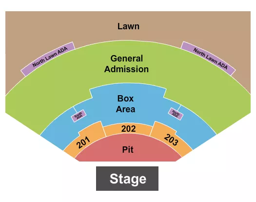 seating chart for Utah First Credit Union Amphitheatre - GA Pit/300/Lawn - RSV 200 - eventticketscenter.com