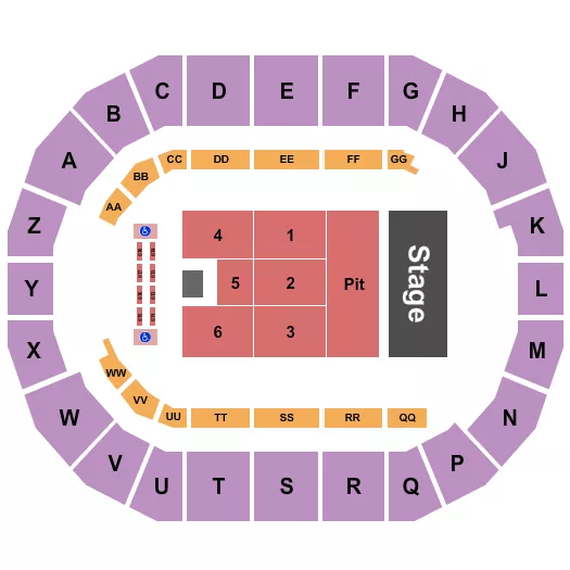 seating chart for Utah State Fairpark - Endstage Pit - eventticketscenter.com