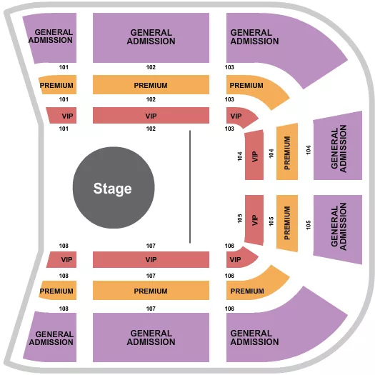 seating chart for Utah State Fairpark - Garden Bros Circus - eventticketscenter.com