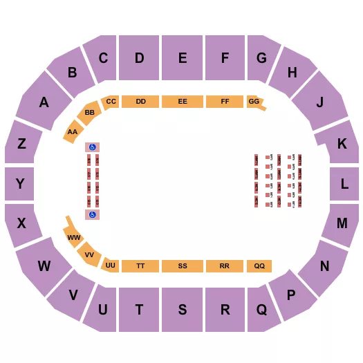 seating chart for Utah State Fairpark - Rodeo - eventticketscenter.com