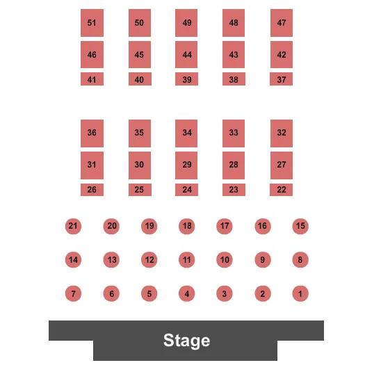 seating chart for UTEP Union Dinner Theatre - End Stage - eventticketscenter.com