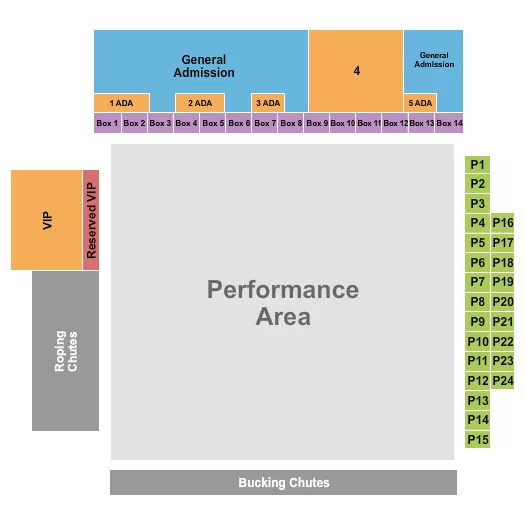 seating chart for Uvalde County Fairplex - Rodeo - eventticketscenter.com