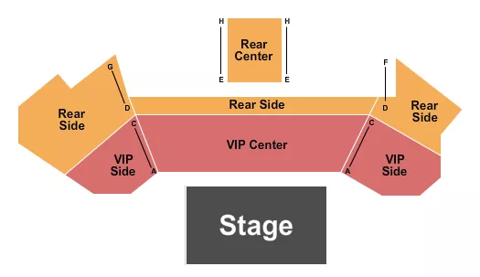 seating chart for V Theater Upstairs - Planet Hollywood Resort & Casino - Endstage 4 - eventticketscenter.com