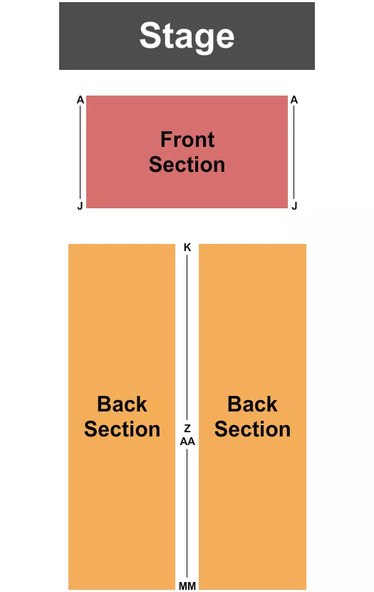 seating chart for Val Air Ballroom - Endstage - eventticketscenter.com