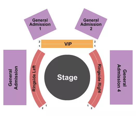 Do Portugal Circus Seating Chart at Valley View Mall. The chart shows the main floor/stage with seating options surrounding it, which are color coded