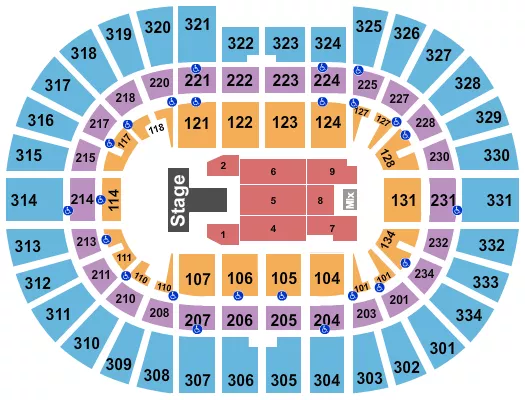 seating chart for Value City Arena at The Schottenstein Center - Maverick City Music - eventticketscenter.com