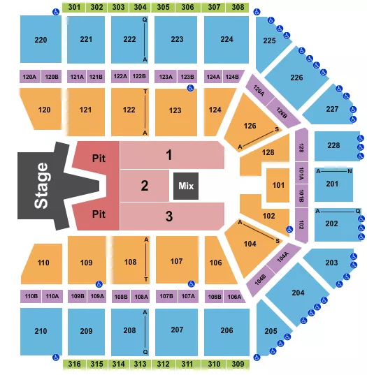 seating chart for Van Andel Arena - AJR - eventticketscenter.com