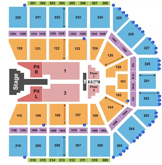 seating chart for Van Andel Arena - Brandon Lake - eventticketscenter.com