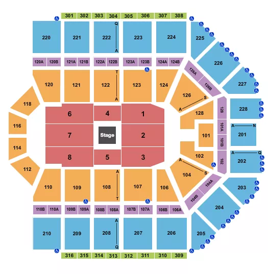 seating chart for Van Andel Arena - Center Stage 1 - eventticketscenter.com