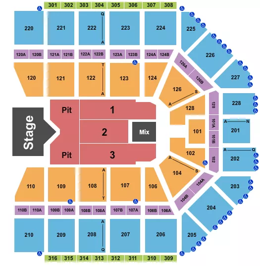 seating chart for Van Andel Arena - Cody Johnson - eventticketscenter.com