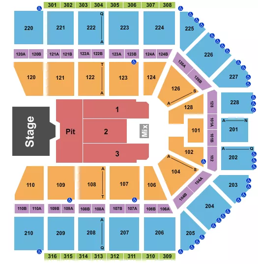 seating chart for Van Andel Arena - Dierks Bentley - eventticketscenter.com