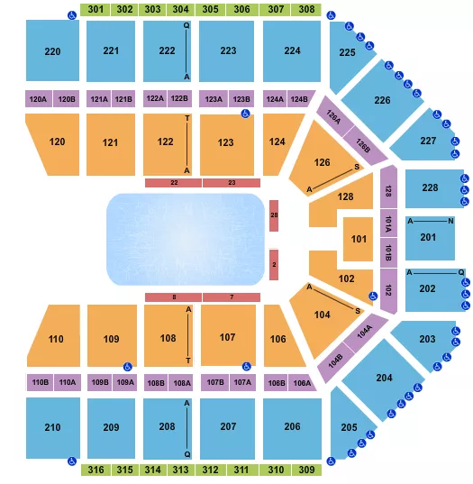 seating chart for Van Andel Arena - Disney On Ice 2024 - eventticketscenter.com