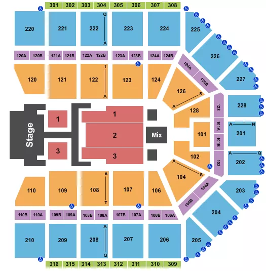 seating chart for Van Andel Arena - Dude Perfect - eventticketscenter.com