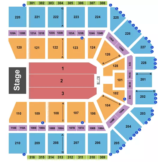 seating chart for Van Andel Arena - Endstage - eventticketscenter.com
