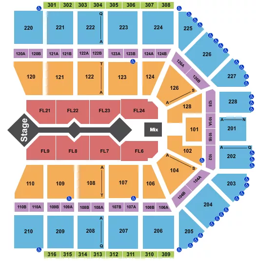 seating chart for Van Andel Arena - For King and Country - eventticketscenter.com