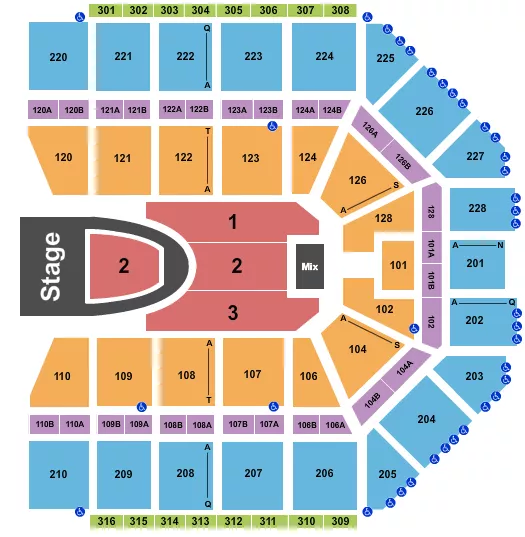 seating chart for Van Andel Arena - For King and Country - eventticketscenter.com