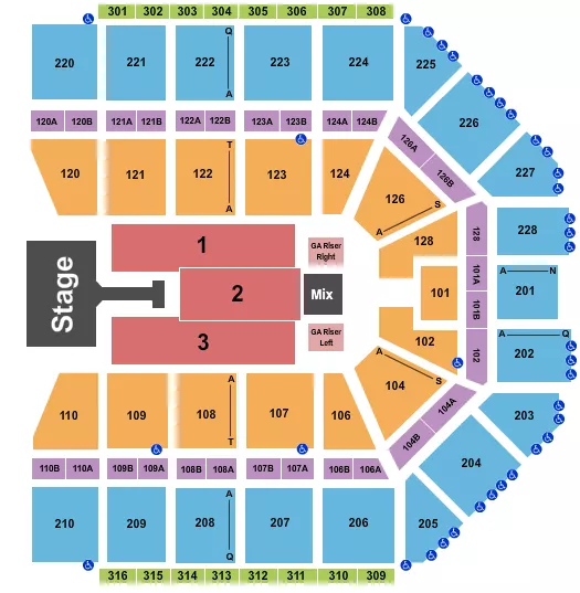 seating chart for Van Andel Arena - Jonas Brothers - eventticketscenter.com