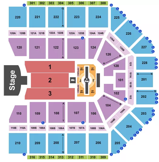 seating chart for Van Andel Arena - Justin Timberlake - eventticketscenter.com