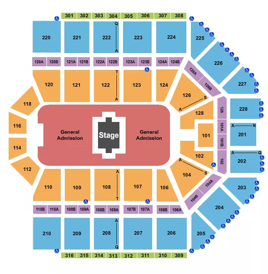 seating chart for Van Andel Arena - Kane Brown - eventticketscenter.com