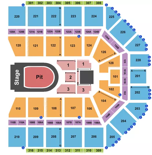 seating chart for Van Andel Arena - Kane Brown - eventticketscenter.com