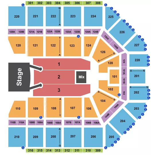 seating chart for Van Andel Arena - Little Big Town - eventticketscenter.com