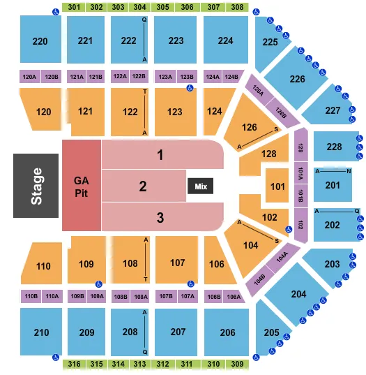 seating chart for Van Andel Arena - Maren Morris - eventticketscenter.com