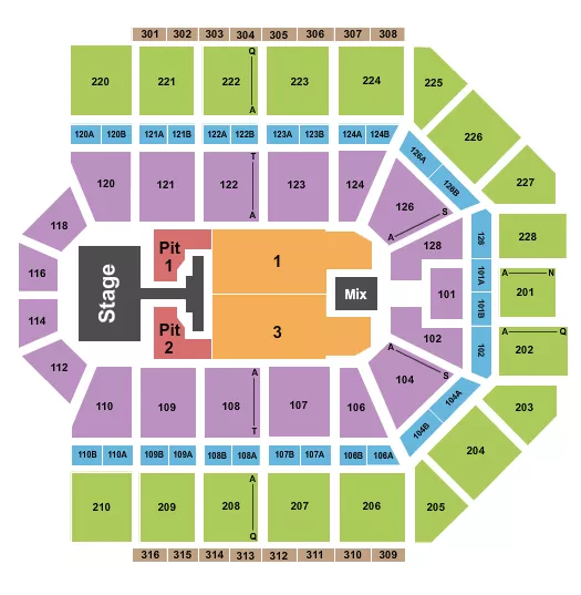 seating chart for Van Andel Arena - Phil Wickham - eventticketscenter.com