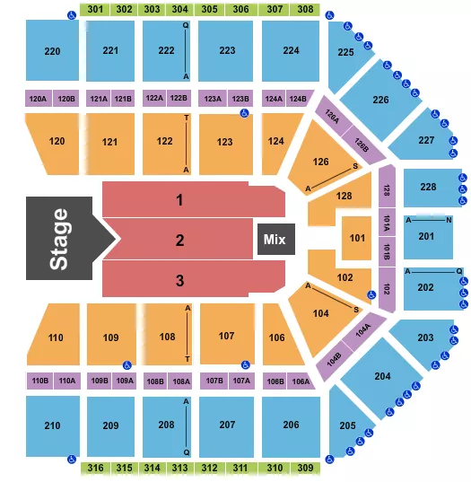 seating chart for Van Andel Arena - Rascal Flatts - eventticketscenter.com