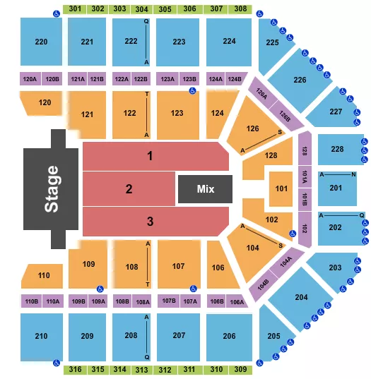 seating chart for Van Andel Arena - TSO - eventticketscenter.com