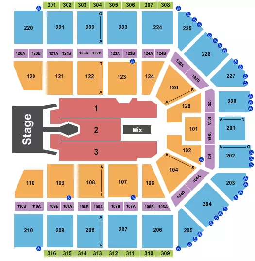 seating chart for Van Andel Arena - Tim McGraw 2023 - eventticketscenter.com