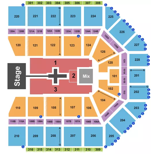 seating chart for Van Andel Arena - TobyMac - eventticketscenter.com